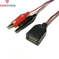 PANTHON จระเข้ขนาดเล็กที่หนีบทดสอบกับสายเคเบิลอะแดปเตอร์ USB ตัวเมียยาว58ซม