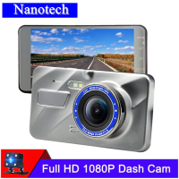 NEW Nanotech 2022รถ DVR Dash กล้อง Dual กล้อง1080P Full HD 4 นิ้ว Loop บันทึก Night Vision G Sensor มุมกว้าง Dashcam