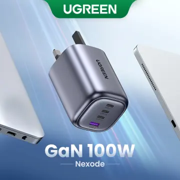 UGREEN USB Charger 100W GaN Charger for Macbook tablet Fast Charging for  iPhone Xiaomi Samsung S23 ultraUSB Type C PD Charge（UK type）