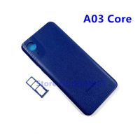 【☊HOT☊】 jiejiu65879742 ตัวเรือนด้านหลังสำหรับ Samsung Galaxy A03 Core A032f A032f/Ds A032m A032ประตูถาดใส่ซิมการ์ดอะไหล่