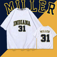 ครอบครัวแขนสั้นเสื้อยืด Pacerss Millers No. 31แขนสั้นเสื้อยืดฤดูร้อนเยาวชนบาสเกตบอลกีฬาการพิมพ์ดิจิตอลการฝึกอบรมเสื้อผ้า