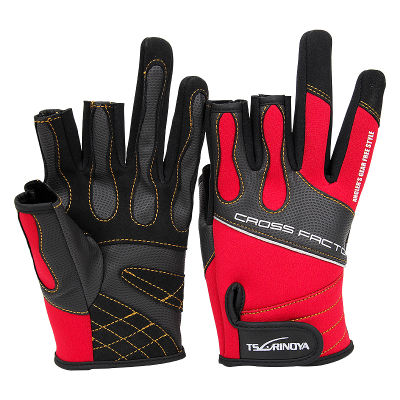 Tsurinoya Anti Slip Fishing Gloves 3 Half Finger Waterproof Breathable Outdoor Sports Slip-Resistant Gloves For Winter Fishing
