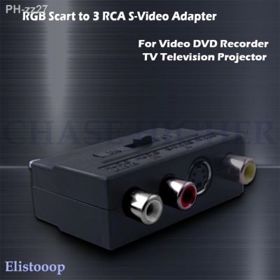 RCA Cable RGB Scart To 3 RCA S-Video Adapter Composite RCA SVHS S-Video AV TV Audio For Video DVD Recorder Projector Television