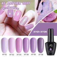 สีเจล As 15ml. โทนม่วงชมพูพาสเทล purple taro purpl XY 01-06