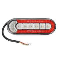 12V 24V LED Truck Brake Light Trailer Rear Tail Light Brake Stop Light Flowing Turn Signal Lamp Lorry Bus Caravan