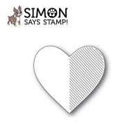 Simon Says Stamp ETCHED LINEAR HEART Wafer Die ไดคัท