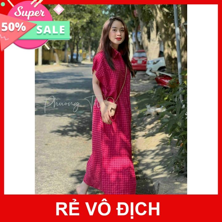 Đầm bầu suông kẻ sọc hàng đẹp-váy bầu mùa hè chất mềm mát | Lazada.vn