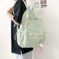 Ins Japanese and Korean Student Schoolbags Solid Color Large-capacity Backpack All-match Simple