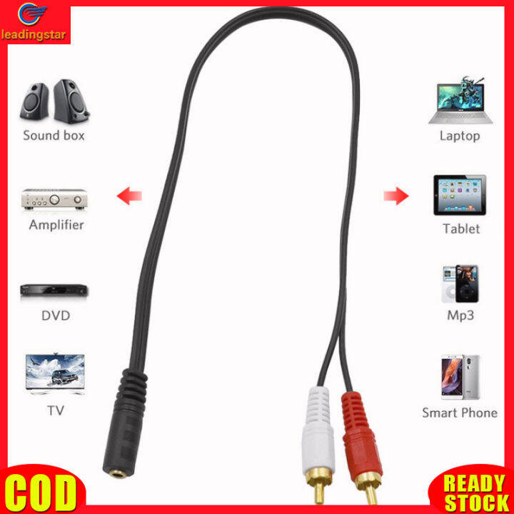 leadingstar-rc-authentic-universal-3-5mm-stereo-audio-female-jack-to-2-rca-male-socket-to-headphone-3-5-y-adapter-cable-50cm