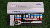 (ของแท้100%-ระวังของปลอม) ชุดบล๊อก EURO KING TOOLS 12PCS 1/2  DR SOCKET SET 12 ชิ้น ขนาด 1/2