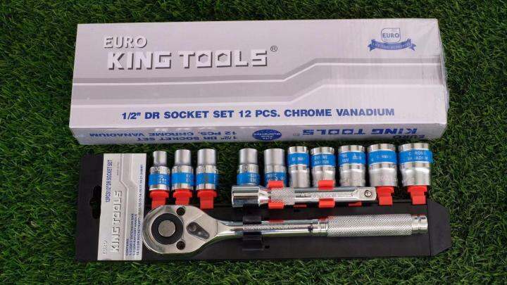 ของแท้100-ระวังของปลอม-ชุดบล๊อก-euro-king-tools-12pcs-1-2-dr-socket-set-12-ชิ้น-ขนาด-1-2