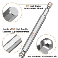 7ชิ้น100มม. SAE ปลายหัวบอลหกเหลี่ยมชุดไขควงประแจดอกสว่าน S2เหล็ก Hex Key Driver Bits สำหรับไขควงไฟฟ้า Trends