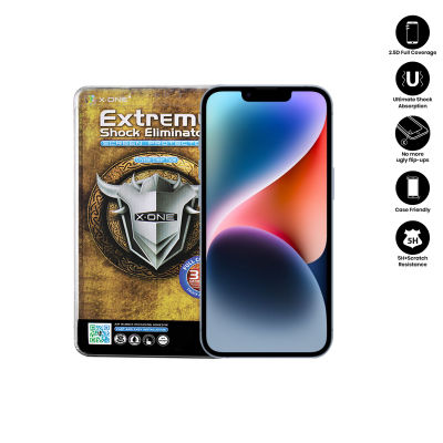 Apple iPhone 14 ( 6.1 ") X-One Full Coverage Extreme Shock Eliminator (รุ่น3rd 3) Clear Screen Protector