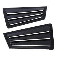 1Pair Car Rear Window Shutter Trim Cover Side Louver Air Vent Scoop Spoiler Deflector for Mazda 3 2003-2007 A