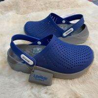 Crocs LiteRide Clog สีน้ำเงินพื่นเทา รองเท้าใส่สวย ใช่ดีใช่ทน ทันสมัย กำลังฮิต ใส่เที่ยวทะเล/เล่นน้ำ เบานุ่มสบาย คลายปวด