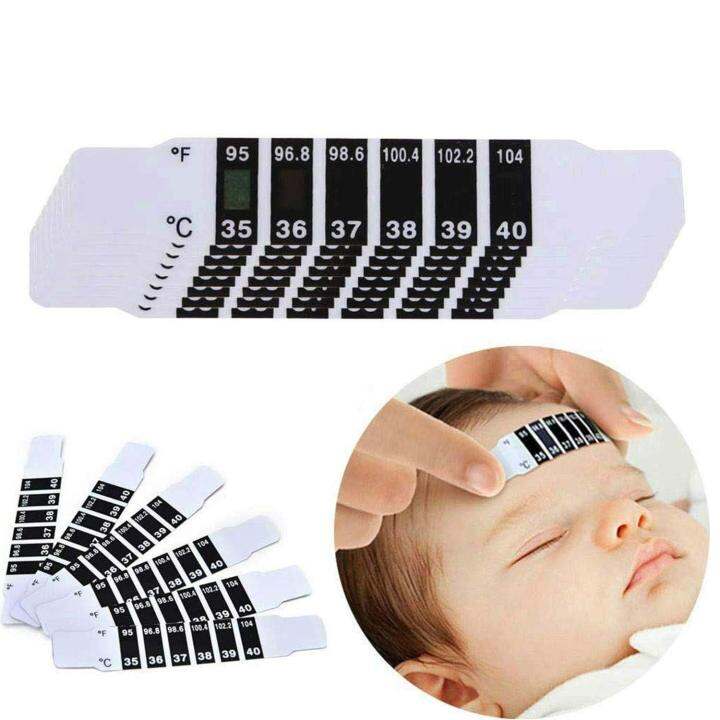 [5pcs] Forehead Thermometer Strips Reusable Monitoring Forehead ...