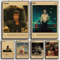 Vintage 80S Movie Poster Canvas Art - Scarface, Drive-เหมาะสำหรับตกแต่งห้อง1007