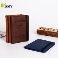 Women Men  Vintage Business Passport Covers Holder Multi-Function ID Bank Card PU Leather Wallet Case Travel Accessories Card Holders