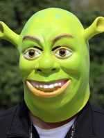 Shrek character dress up mask cartoon anime headgear Halloween cos dance party funny sand sculpture spoof props cos mask costume