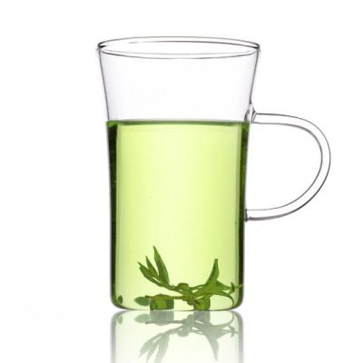 Uniturcky 300ml นมดอกไม้แก้วชาแก้วชาเขียวแก้วใสดื่มถ้วยแก้ว Handmade โปร่งใส Drinkware ชุดแก้วกาแฟ