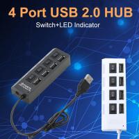 USB 2.0 4-Port Splitter Hub Switch Computer Tablet Adapter PC Charger Laptop