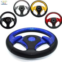 Universal steering wheel 320mm(13inches) PU leather POMO Racing Car Steering Wheel(red black white golden blue) Furniture Protectors Replacement Parts