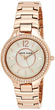  Anne Klein Women's Premium Crystal Accented Rose Gold