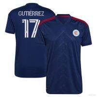 2023 Mls Gutierrez Chicago Fire Jersey Navy Large Short Sleeve Sweatshirt