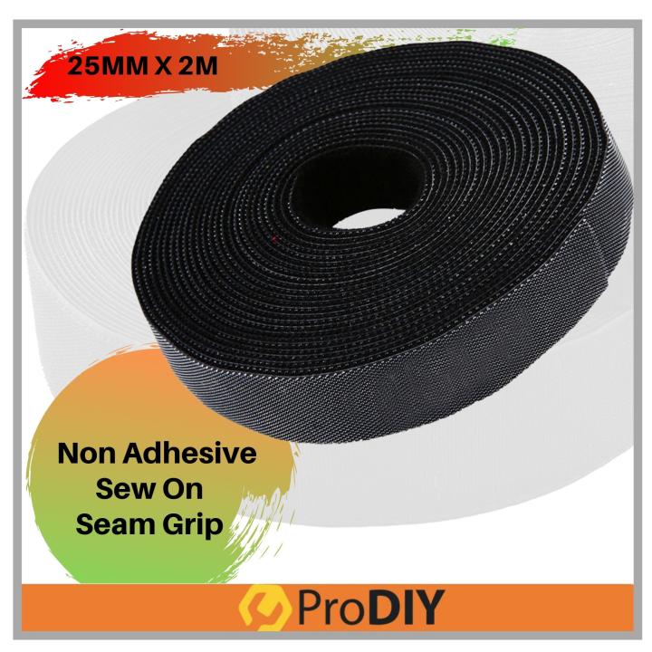 VELCRO Brand 25mm x 1m Black Stick On Hook and Loop Tape