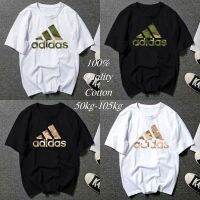 [50กก.-105กก.] 100% Adidasˉ เสื้อเชิ้ตแขนสั้นสำหรับออกกำลังกายขนาดใหญ่สำหรับผู้ชายฤดูร้อนTH