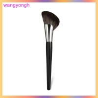 Wang Yongh เครื่องมือแปรงเครื่องสำอางไฮไลท์เตอร์สำหรับใบหน้ารูปตัว V บรอนเซอร์ที่ปัดแก้มแบบฝุ่นคอนทัวร์ใบหน้าแปรงสำหรับแต่งหน้าทรงพัดลม