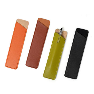 Pencil Pouch Writing Instrument Holder Pen Holder Protector Pencilcase Writing Materials Storage Bag Soft PU Leather Pencil Case