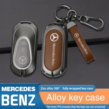 Zinc Alloy Leather Car Remote Key Fob Case Cover For Mercedes Benz W223 W206  C S