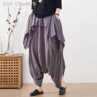 Vilsos 17fw4676 2022 Multo Gota Virilha Harem Calças Feminas Baggy Longas Pantalon ฮิปฮอป