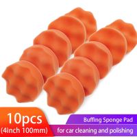 10Pcs 4Inch Wave Car Waxing Buffing Sponge Pad Auto Polishing Kit Sponge Car Polisher All Purpose for Car Bathroom Kitchen