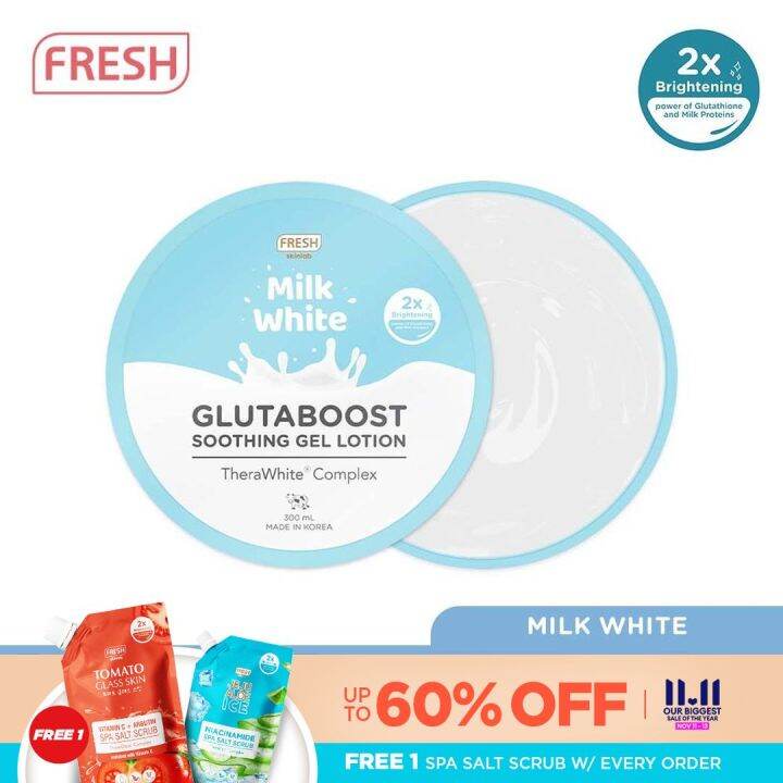 Fresh Skinlab Milk White Glutaboost Soothing Gel Lotion 300 mL - with ...