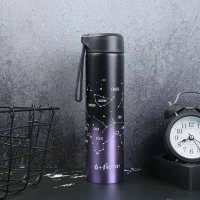 mug Cute Starry Metal Hot Water Cup Stainless Steel Vacuum flask With Lifting Cord Travel Thermos Mini tea Coffee Insulation Cup