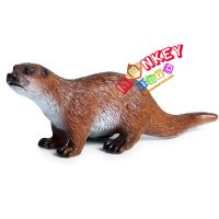 Monkey Toys - โมเดลสัตว์ Otter นาก น้ำตาล ขนาด 10.00 CM (จากหาดใหญ่)