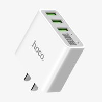 ??? HOCO C15 Adapter 3 port 3.0A with LED display, หัวชาร์จพร้อมหน้าจอบอกความเร็ว