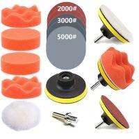 3 Inch Polishing Pad Kits Sponge Buffing Waxing Headlight Renovation Kit 800-5000Grit Sandpaper Car Polish Removes Scratches