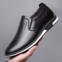 In the summer of 2023 the new soft leather dress white shoe flat shoes business trend of doug shoes mens shoes