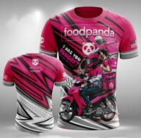 (ALL IN STOCK XZX)    2023 Riders Jersey, Baju FoodPanda (Power Rangers) 3D Short Sleeve Tee Full Sublimation T-Shirt 03   (FREE NAME PERSONALIZED)