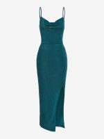 [hot]✜✷  Split Draped Bodycon Prom Dresses Cocktail Date Night Robe