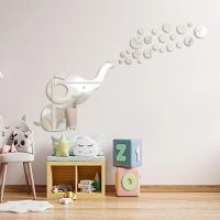 Bubble blowing elephant acrylic mirror wall paste living room bedroom wall decoration bathroom tile shade waterproof moisture