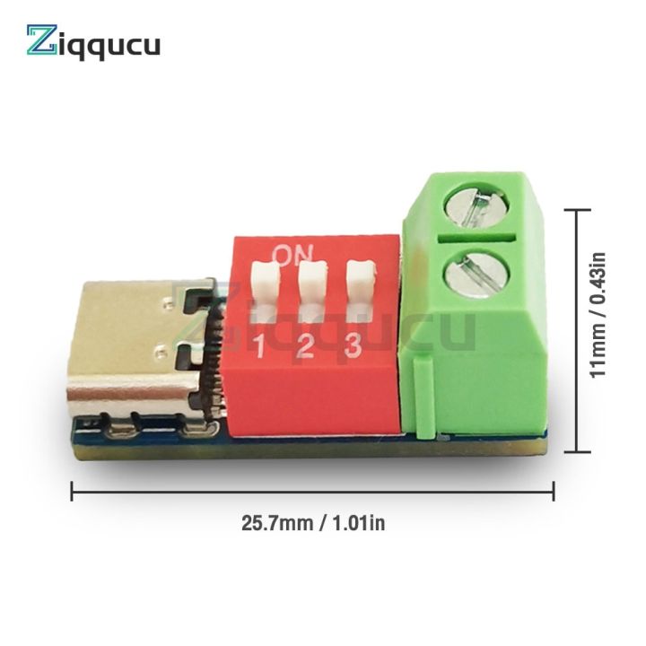 2pcs-type-c-pd-qc-trigger-5v-20v-dc-adjustable-voltage-power-module-dial-adjustment-voltage-fast-charging-decoy-module-electrical-circuitry-parts