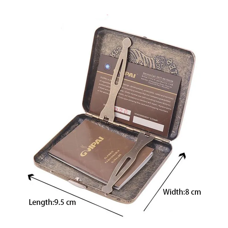 20Pcs Retro Lengthened Thin Cigarette Case Leather Material Split