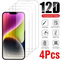 [Electronic film] 4ชิ้นเต็มฝาครอบกระจกนิรภัยสำหรับ iPhone 11 12 13 14 Pro XR X XS Max ป้องกันหน้าจอมินิป้องกัน