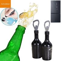 Bar Decoration Mini Bottle Opener Magnet for Refrigerator Creative Wall Hanging Acrylic Iron Beer Opener Tools Kitchen Gadgets Cups  Mugs Saucers