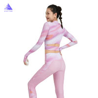 2021 Womens Swimming Suits UPF 50+ Swimwear Sunscreen Diving Suit Female Long-sleeved Swimsuit Snorkeling Surfing Suit Slim