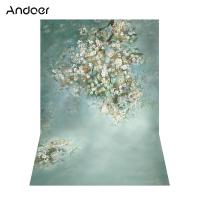 Andoer 1.5*2.1 เมตร/5 * 7ft สีขาวดอกไม้ผนังพื้นหลังการถ่ายภาพฉากหลังสตูดิโอถ่ายข้อดี